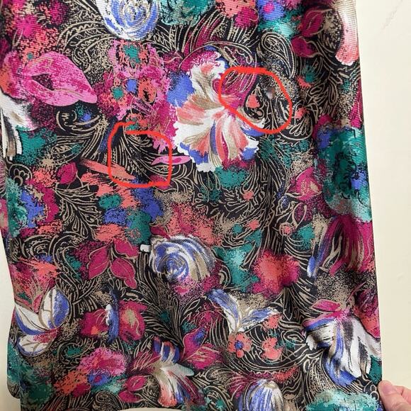 Vandemere Vintage Floral Nightgown Full Slip Dress Black Lace Womens Size Medium - Picture 7 of 7